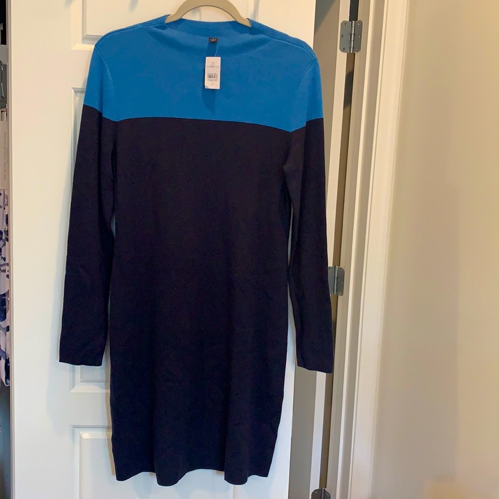 Ann Taylor blue sweater dress